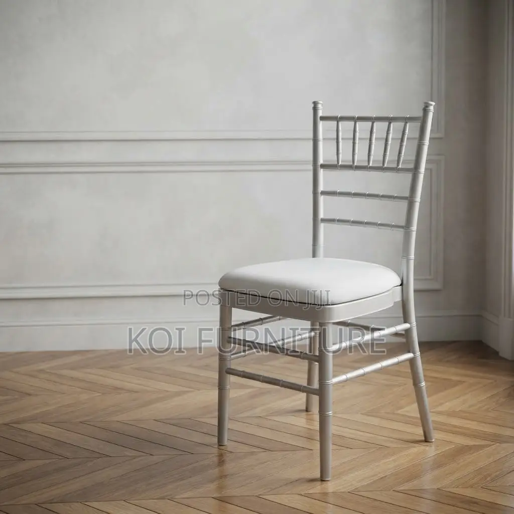 Home Chairs; White Armless Modern Event Seats With Cushion