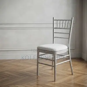 Home Chairs; White Armless Modern Event Seats With Cushion
