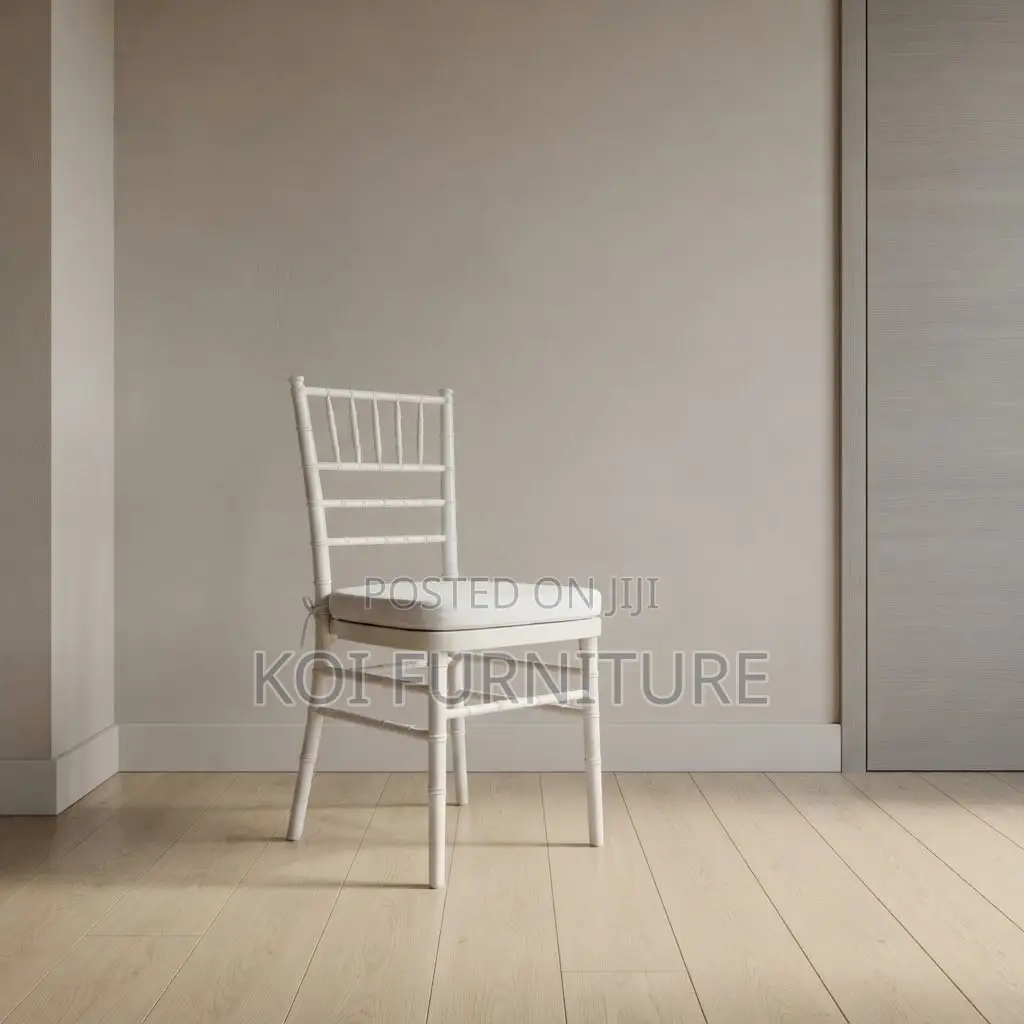 Home Chairs; White Armless Modern Event Seats With Cushion