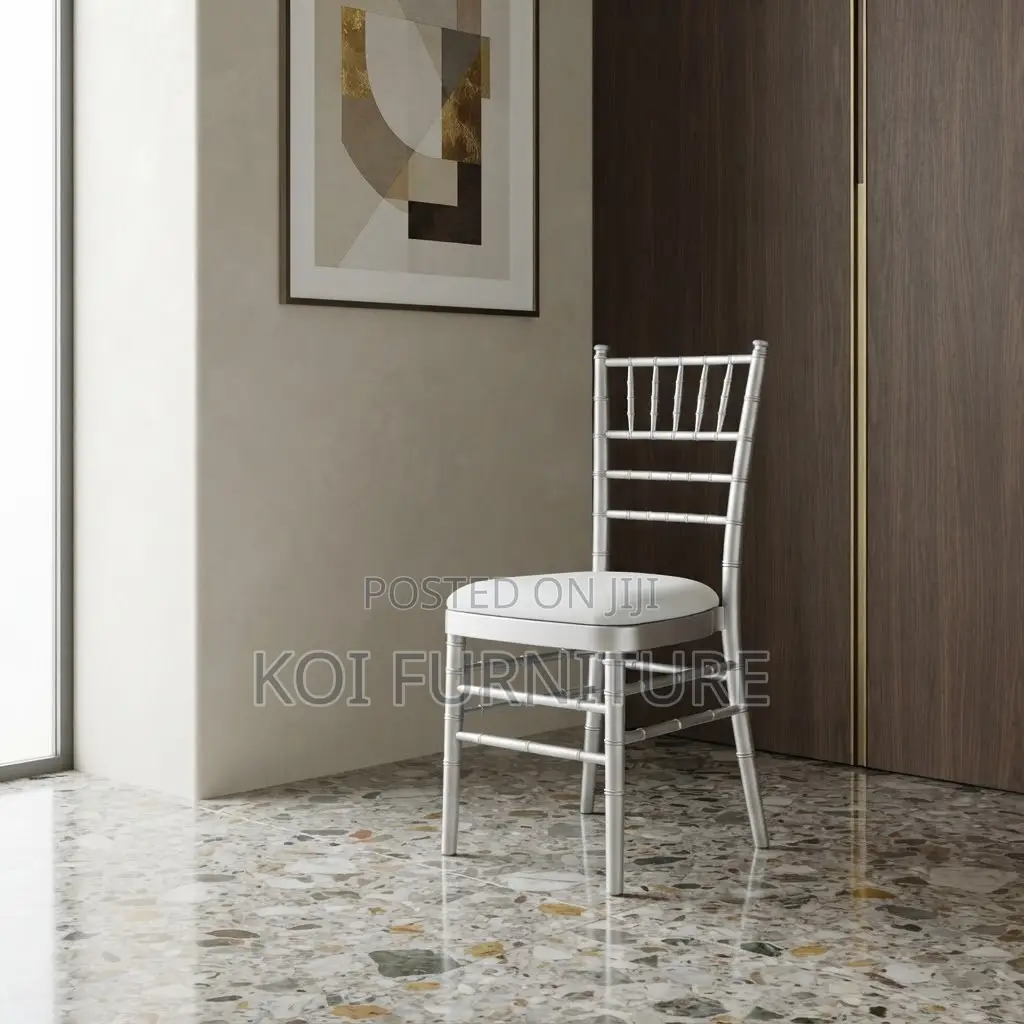 Home Chairs; White Armless Modern Event Seats With Cushion