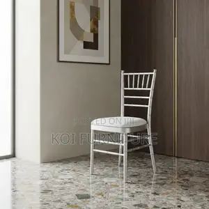 Home Chairs; White Armless Modern Event Seats With Cushion