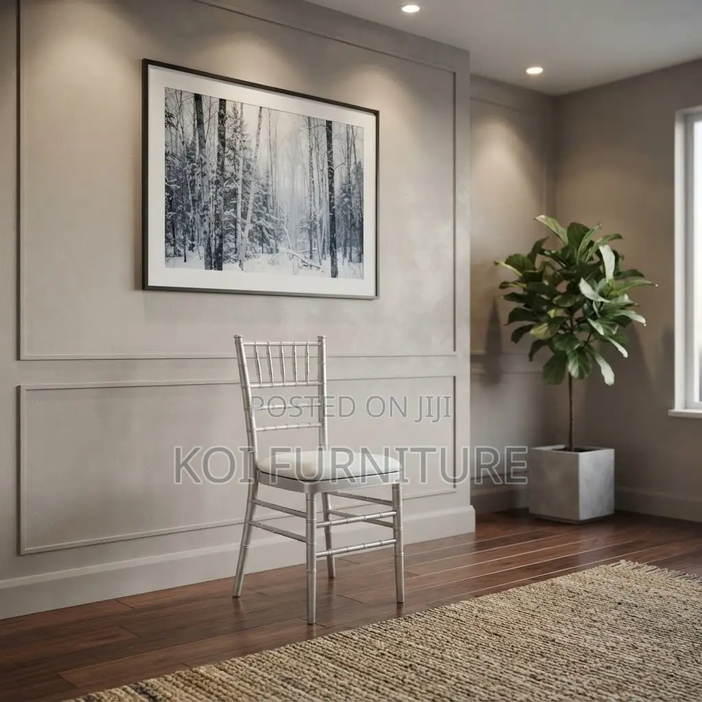 Home Chairs; White Armless Modern Event Seats With Cushion