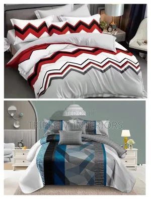 5 by 6 Duvet Covers Set -Flowered 6PCS DUVETS COVER SET