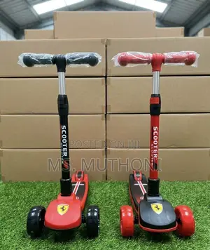 Ferrari-Style Kids 3-Wheel Scooter