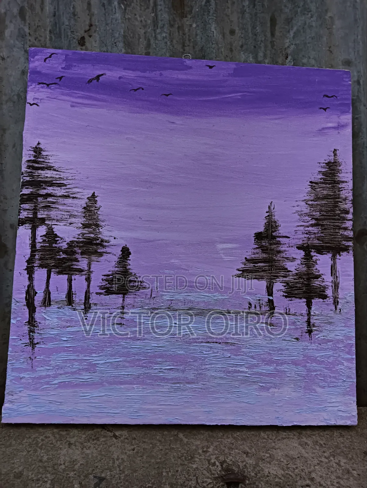 Simple Landscape. Textured Art