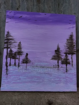 Simple Landscape. Textured Art