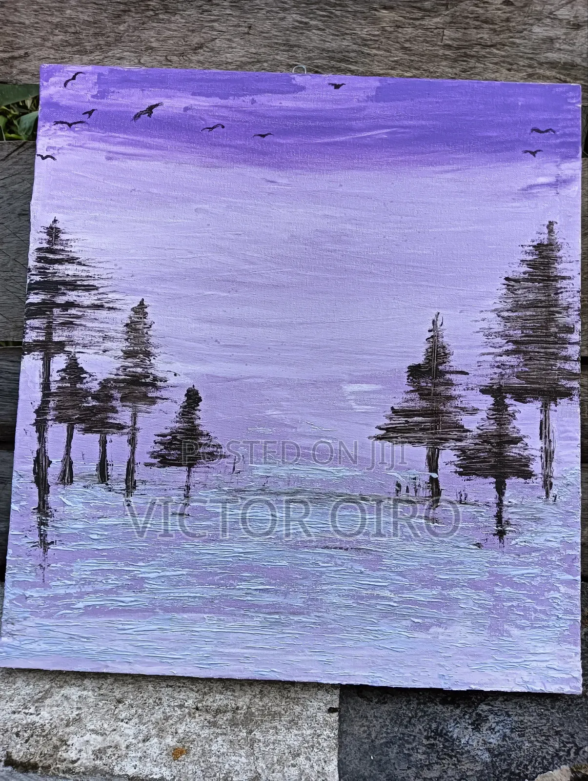 Simple Landscape. Textured Art