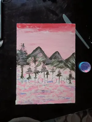 Simple Landscape. Textured Art