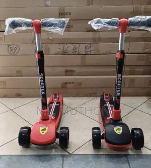 Height-Adjustable 3-Wheel Ferrari Scooter With LED Light-Up Wheels