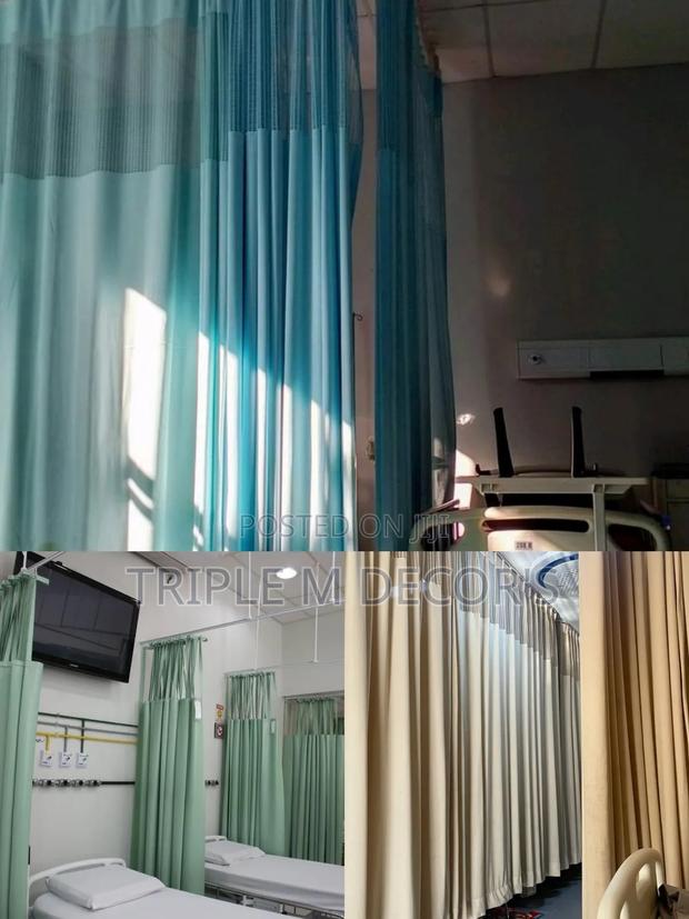 Heavy-Duty Polyester Hospital Curtains With Mesh - thumbnail 2