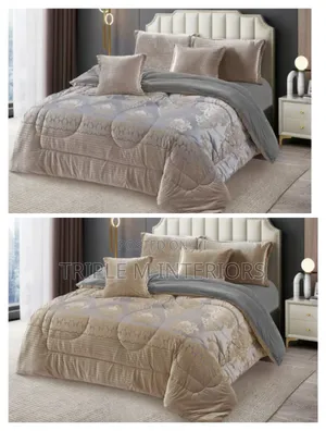 6 by 7 Silk Duvet Sets -Premium -6 PCs Set
