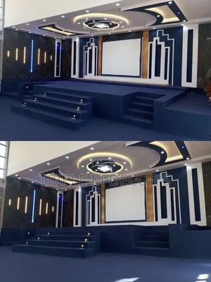 Premium Navy Blue 4mm Delta Carpet for Altar Raised Stage