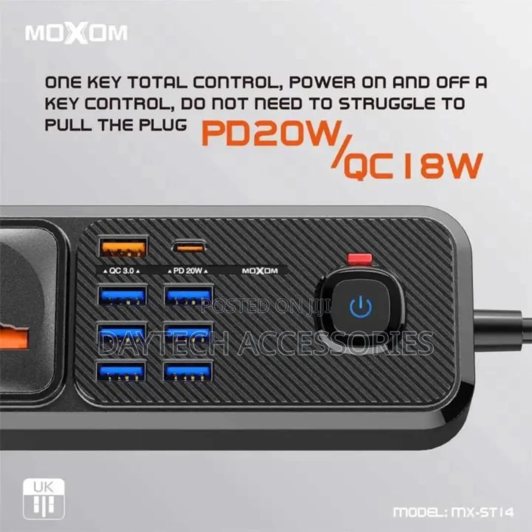 Moxom MX-ST14 12-in-1 Power Strip Extension.