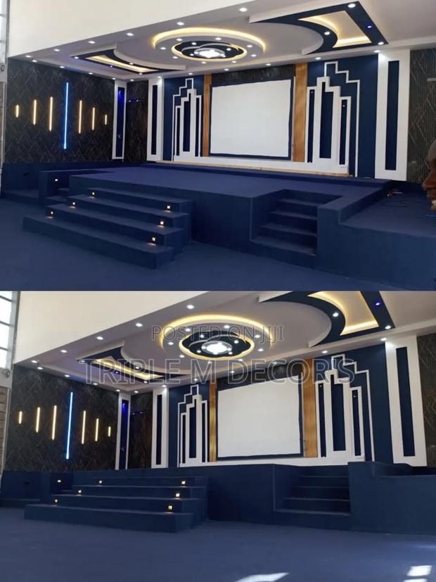 Premium Navy Blue 4mm Delta Carpet for Altar Raised Stage - thumbnail 3