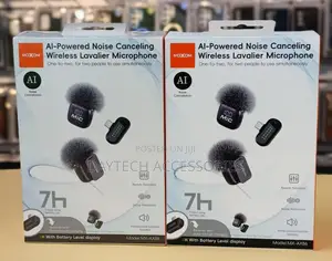 Moxom MX-AX86 AI-Powered Noise Canceling Wireless Lavalier Microphone