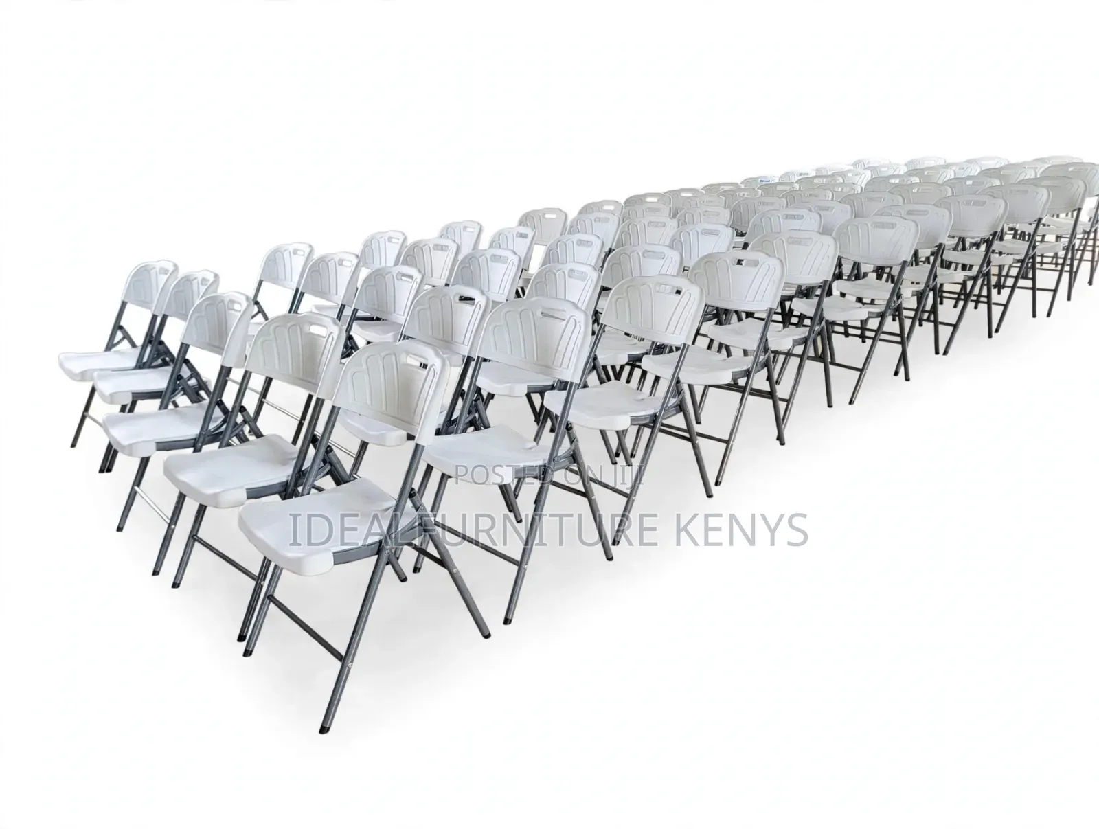 White Plastic Folding Chairs - Bulk Set