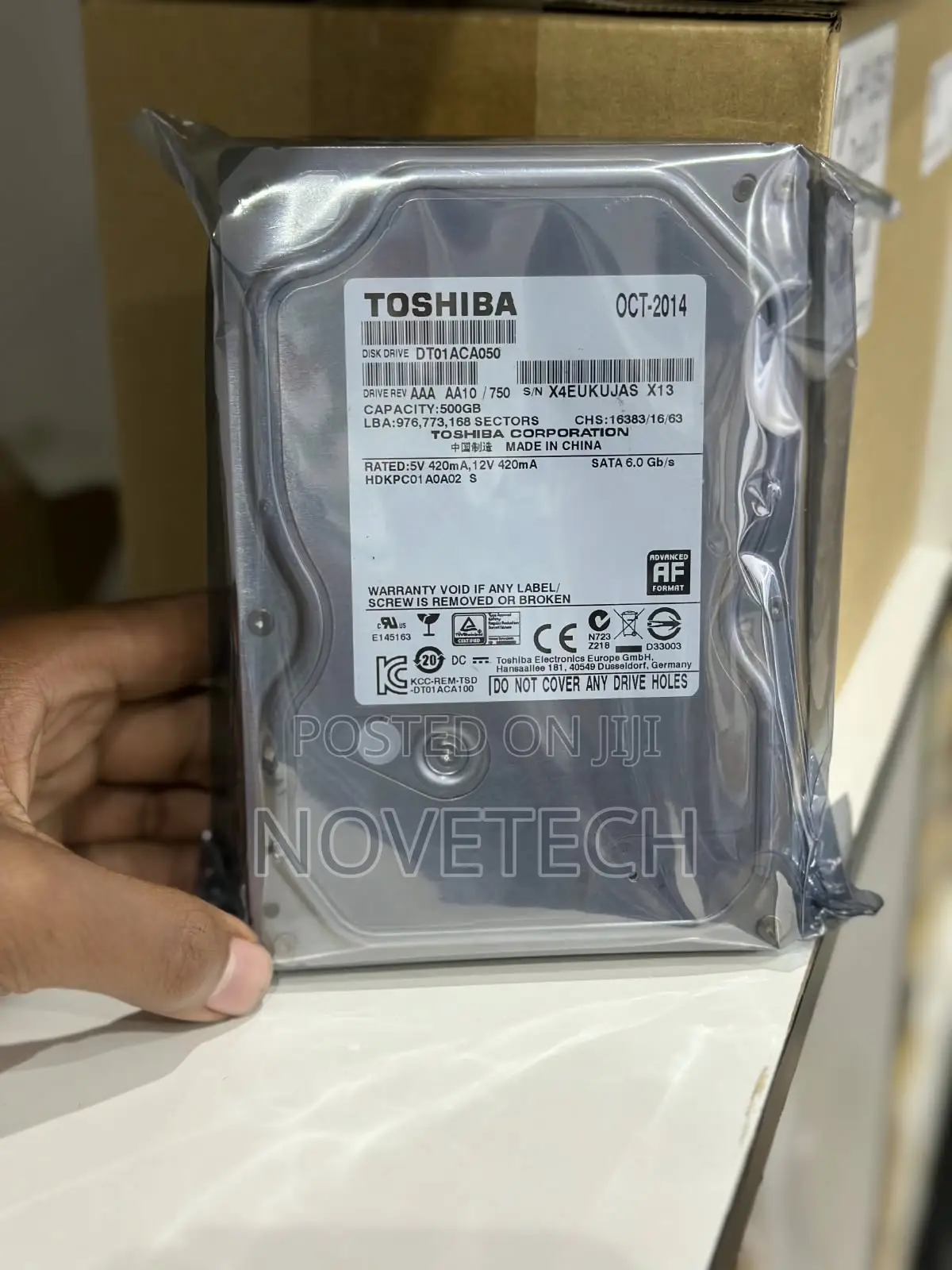 Toshiba 500Gb 3.5" SATA HDD Desktop Hard Drive