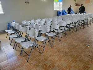 White Portable Folding Chairs - Strong