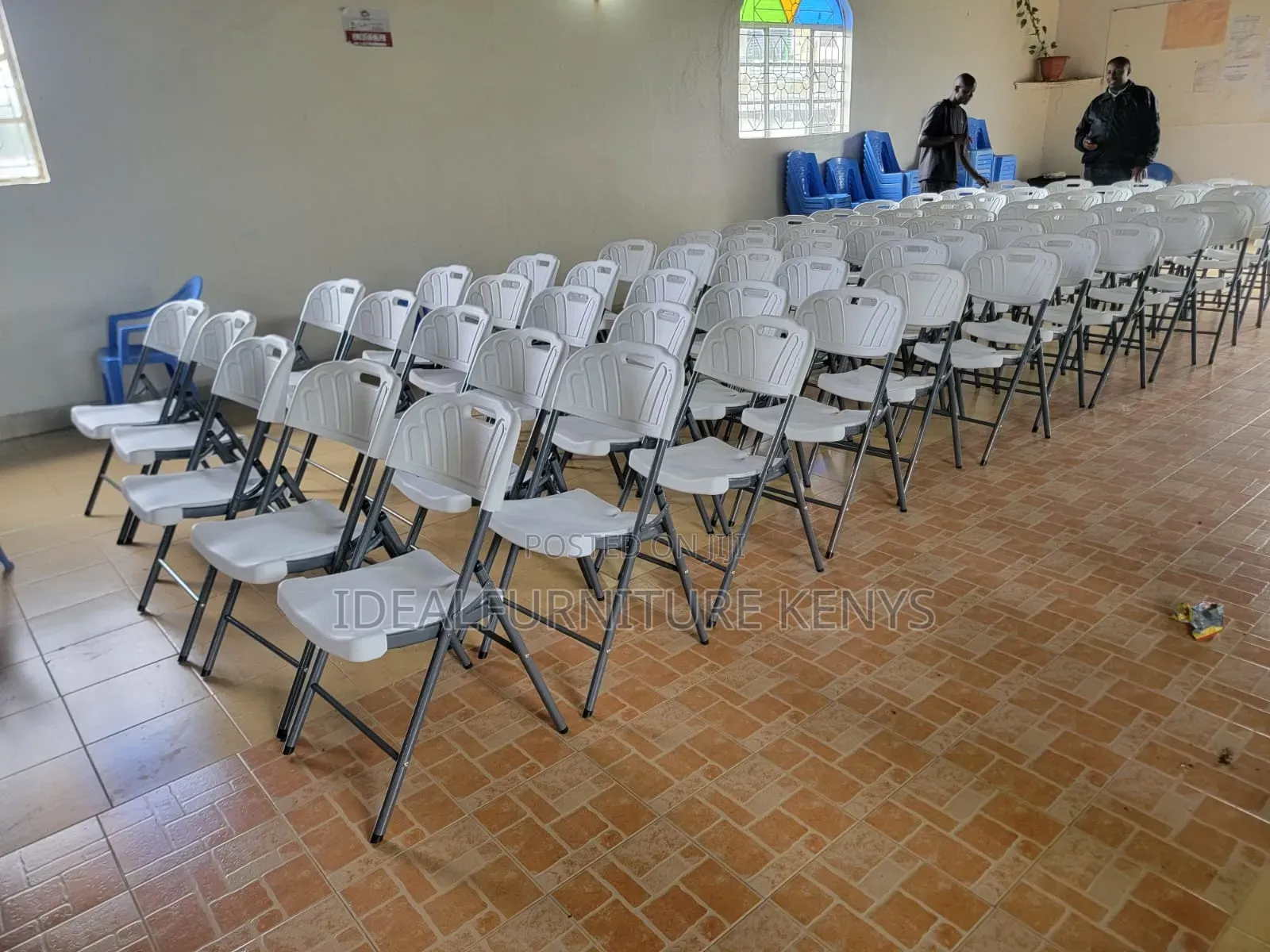 White Portable Folding Chairs - Strong