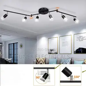 Modern 6 Head LED Track Ceiling Light GU10 Base