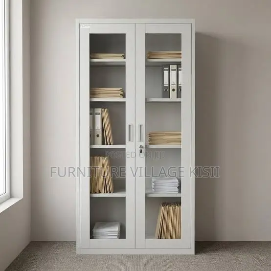 Office Cabinet;2-Full Glass Door Office Filing Cabinet