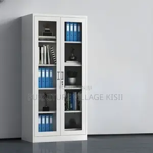 Office Cabinet;2-Full Glass Door Office Filing Cabinet