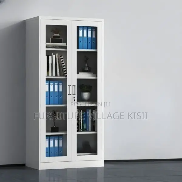 Office Cabinet;2-Full Glass Door Office Filing Cabinet