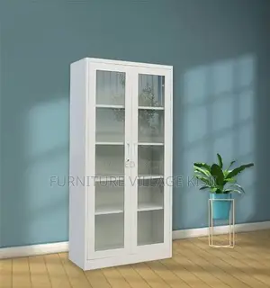 Office Cabinet;2-Full Glass Door Office Filing Cabinet