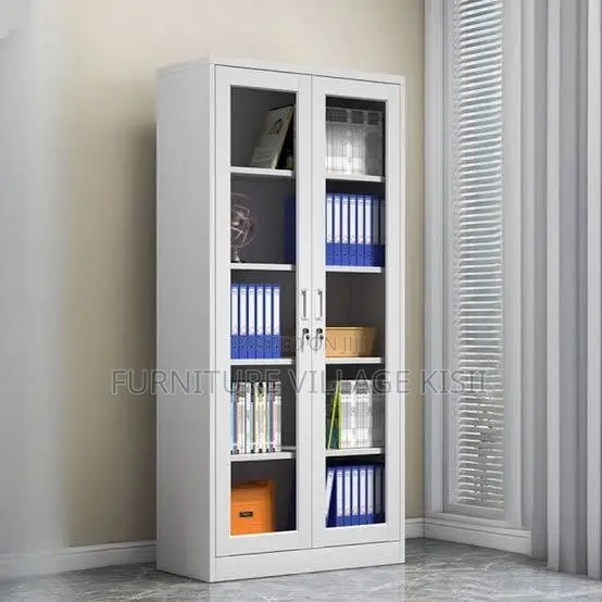 Office Cabinet;2-Full Glass Door Office Filing Cabinet