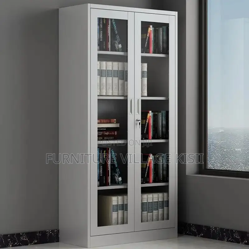 Office Cabinet;2-Full Glass Door Office Filing Cabinet