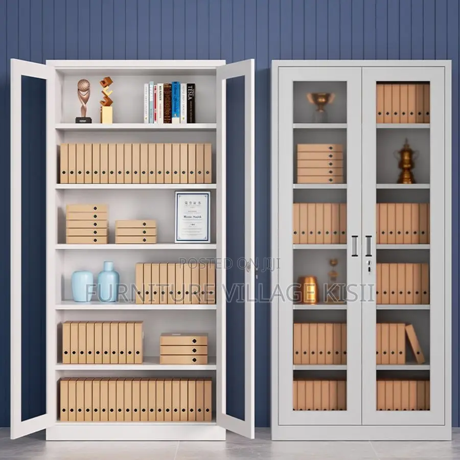 Office Cabinet;2-Full Glass Door Office Filing Cabinet