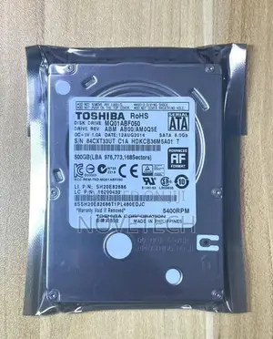 Toshiba 500gb, 2.5" Internal Laptop HDD Hard Disk Drive.
