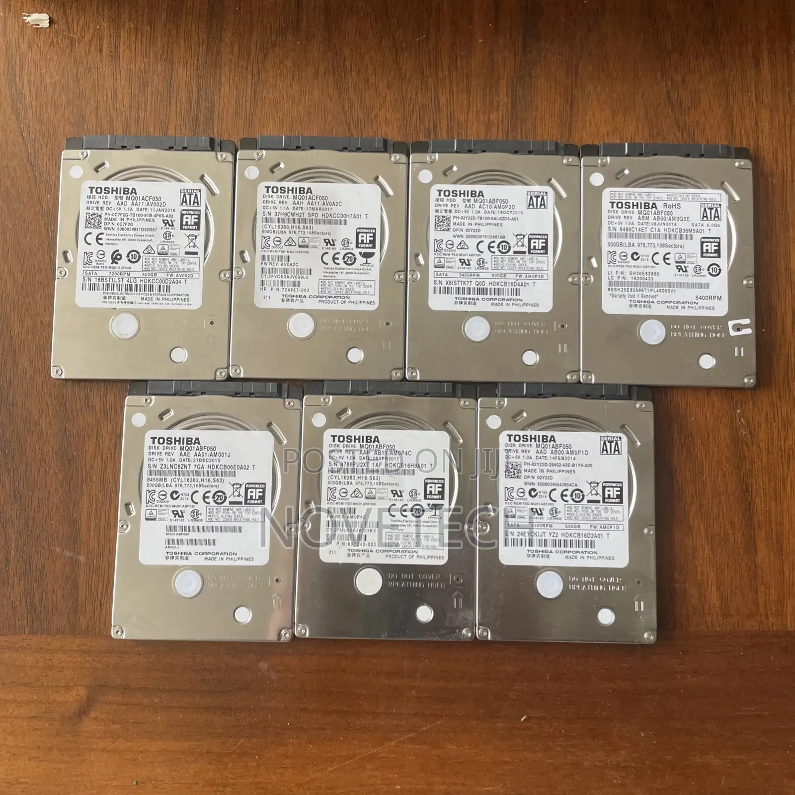 TOSHIBA 500GB 2.5" SATA LAPTOP Internal Hard Drive