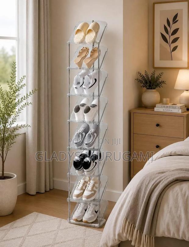 8 Tier String Acrylic Shoe Rack - main view