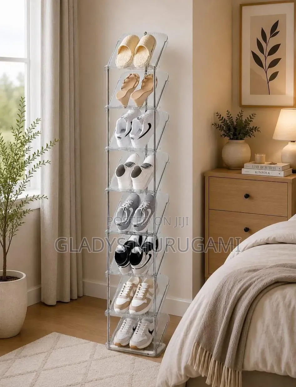 8 Tier String Acrylic Shoe Rack