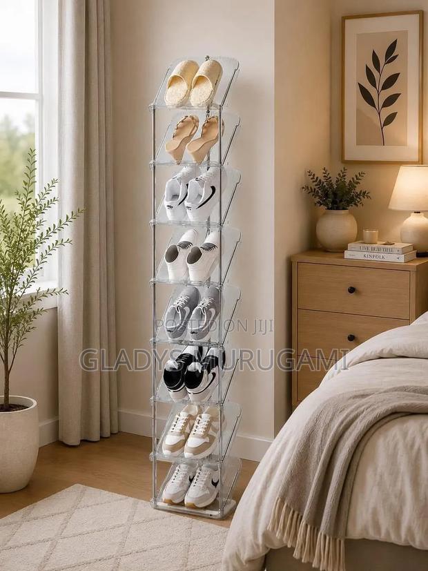 8 Tier String Acrylic Shoe Rack - thumbnail 2