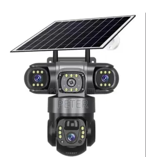 Triple Lens Solar Powered CCTV CAMERA