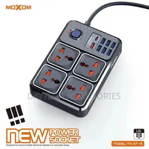 The Moxom MX-ST15 12-in-1 Power Strip 4 Power Sockets Extension.