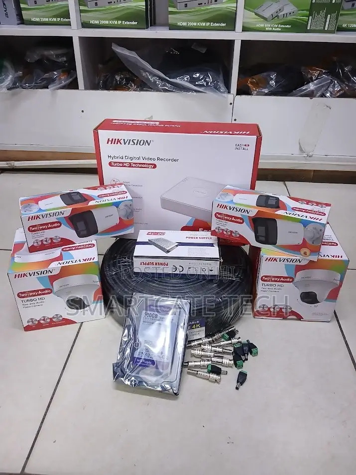 4CH Hikvision CCTV Camera Kit – Full Color 2-Way Talk