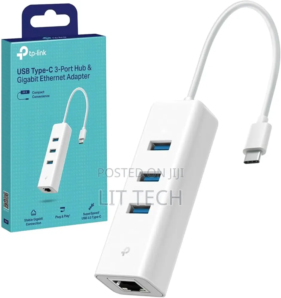 TP-Link UE330C USB Type-C 3-Port Hub Gigabit Ethernet Adapter