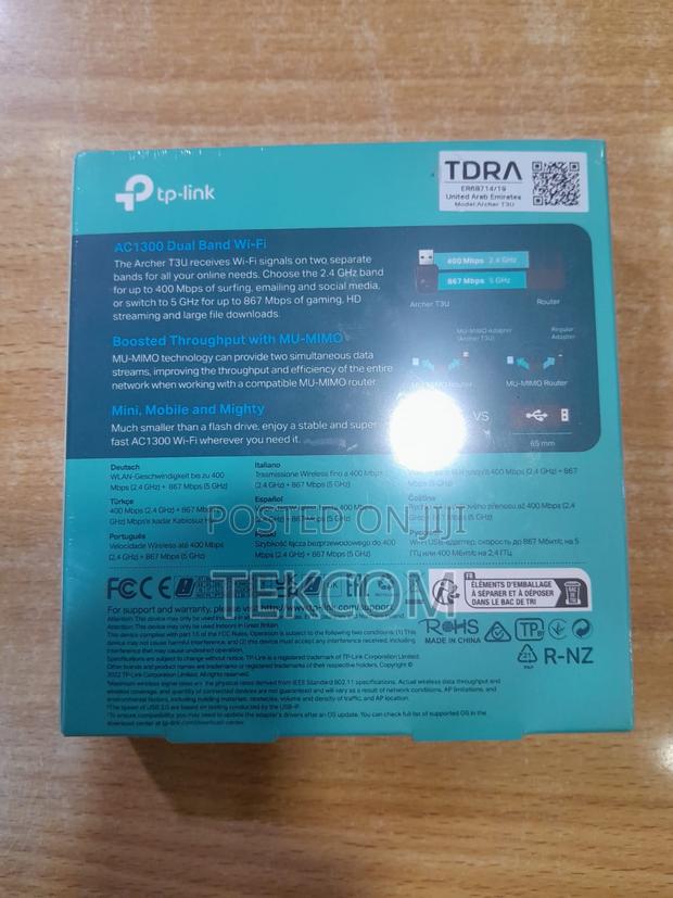 Tp Link Archer T3U Ac1300 Mini Wireless Mu-Mimo USB Adapter - thumbnail 2