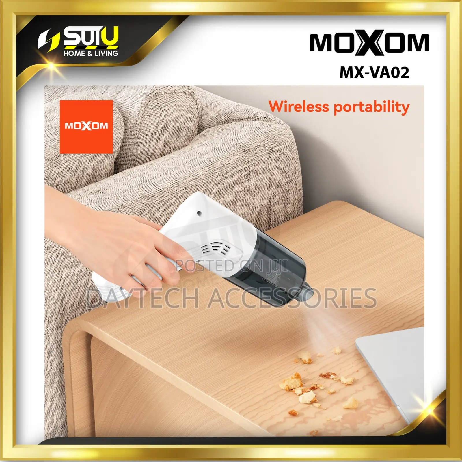 MOXOM Car-Mounted Handheld Wireless Vacuum Cleaner.