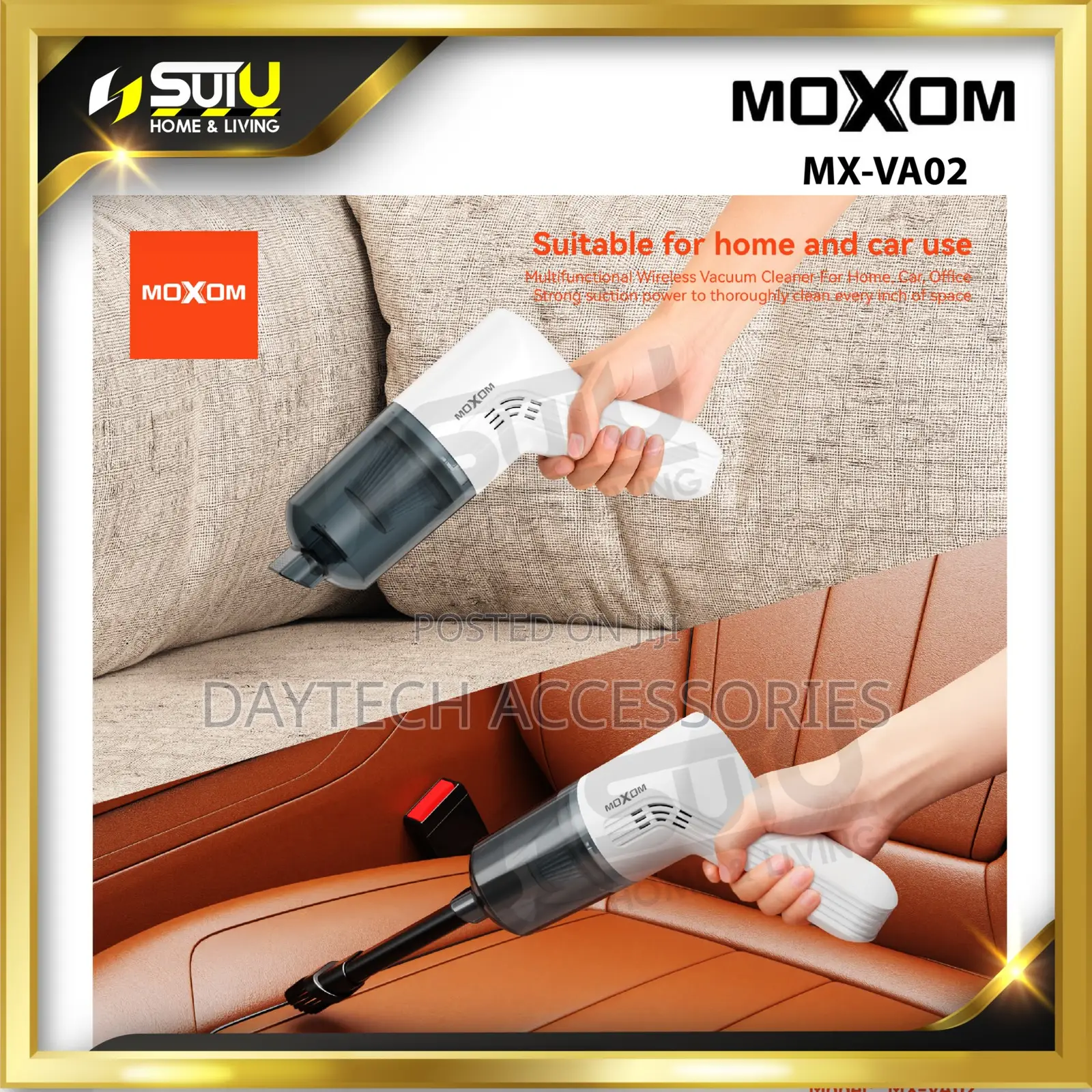 MOXOM Car-Mounted Handheld Wireless Vacuum Cleaner.