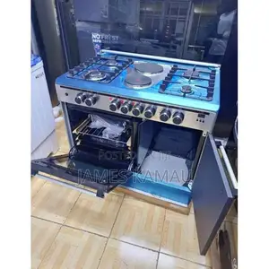 Haier Freestanding 60x90 Cooker – 4 Gas Burners + 2 Electric Hotplates