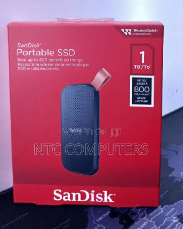 SanDisk Portable SSD E30 1TB USB 3.2 Gen2 Sequential Read Upto 800mb/S