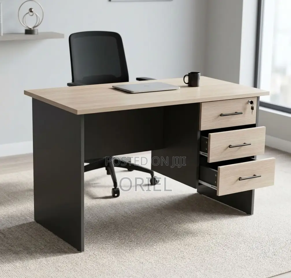 120CM Office Study Desk : Study Table With Drawers