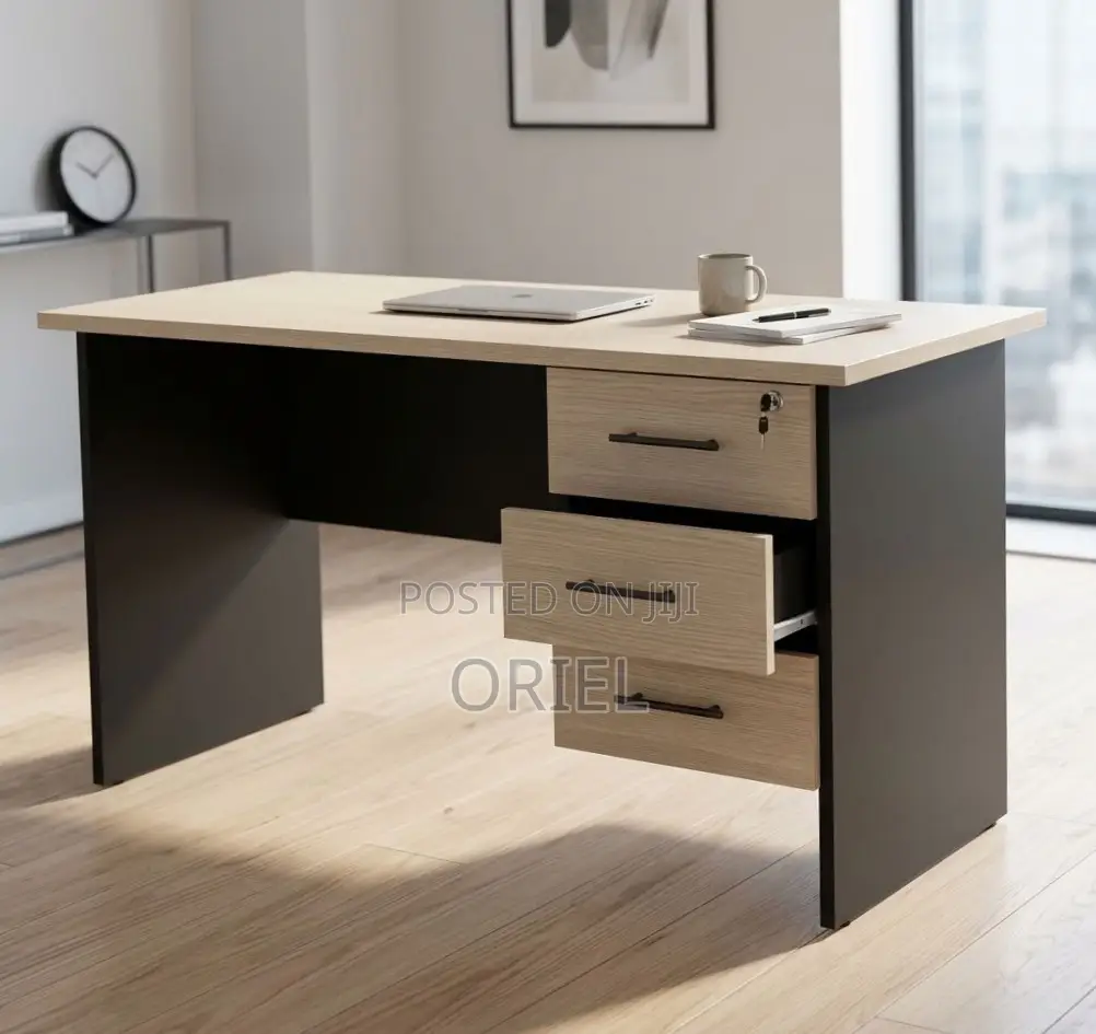 120CM Office Study Desk : Study Table With Drawers