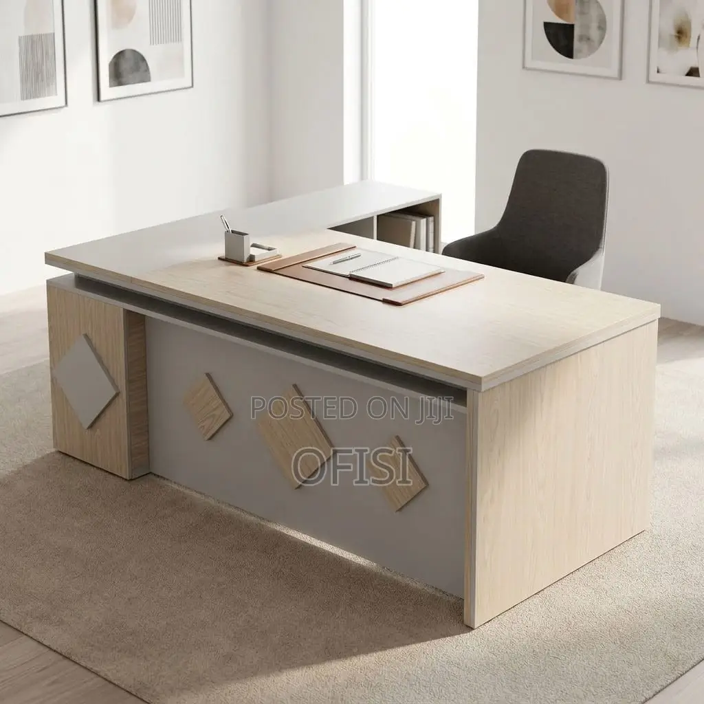 Office Desk; Modern L-Shaped Executive Desk