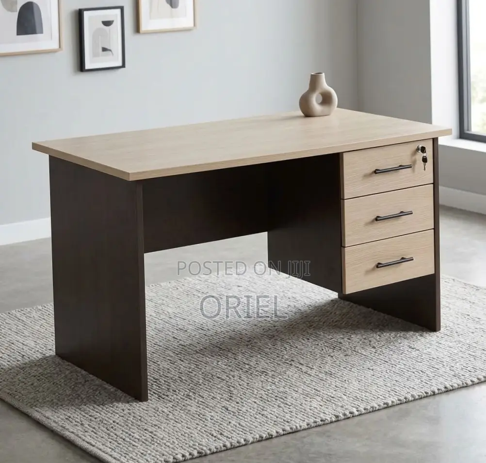 120CM Office Study Desk : Study Table With Drawers