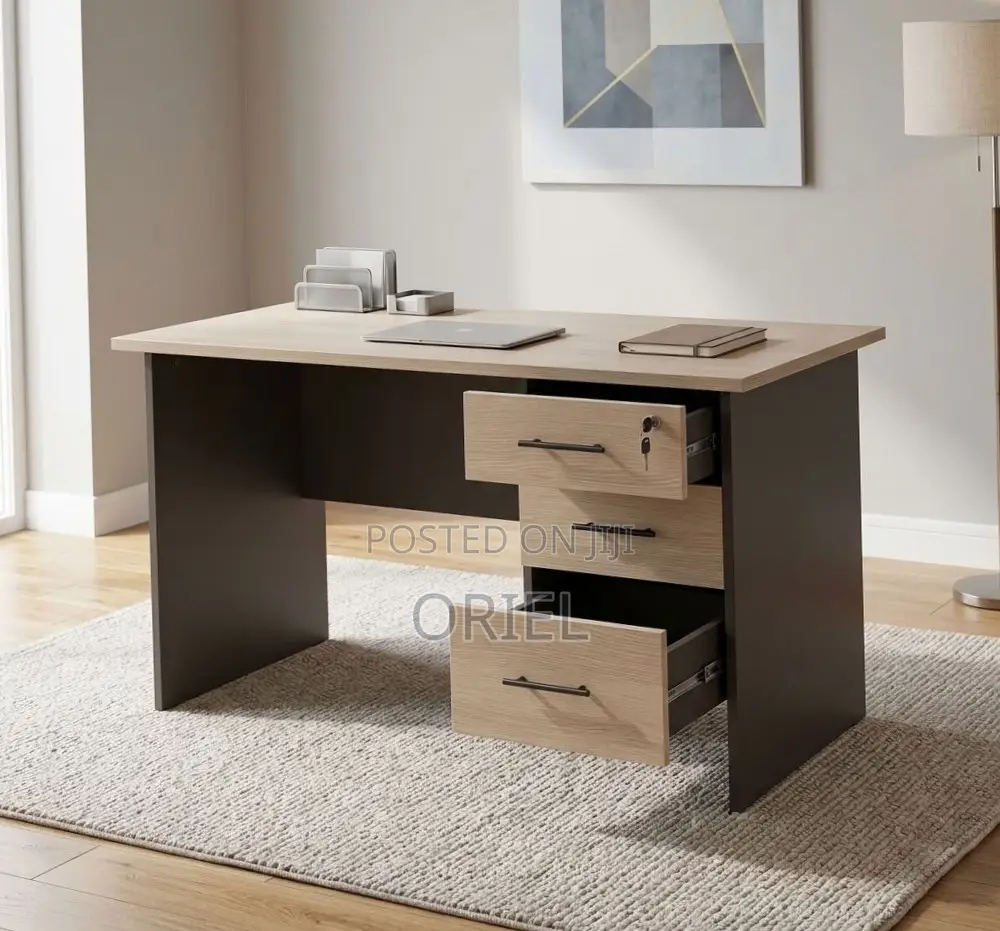 120CM Office Study Desk : Study Table With Drawers